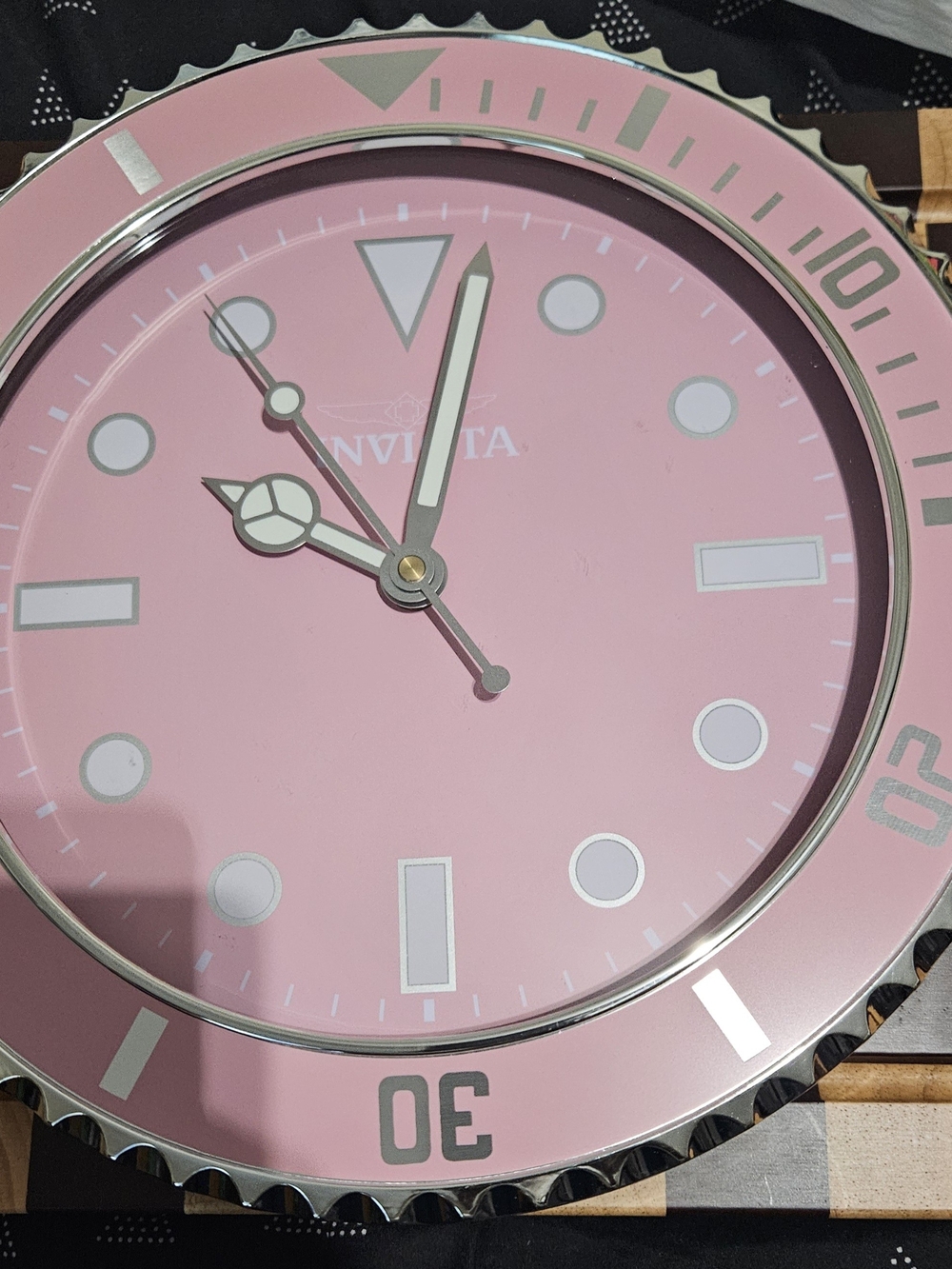 Invicta Pink Ladies Watch Wall Clock